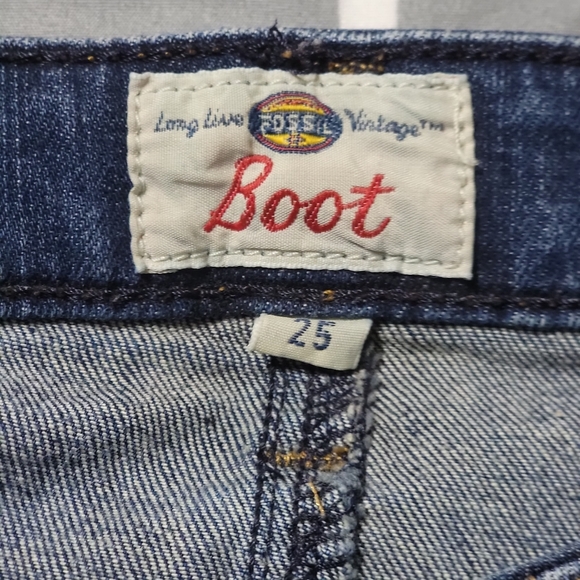 Women's Authentic Fossil Blue Jeans - Picture 5 of 5